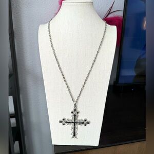 Vintage Silver Cross Necklace